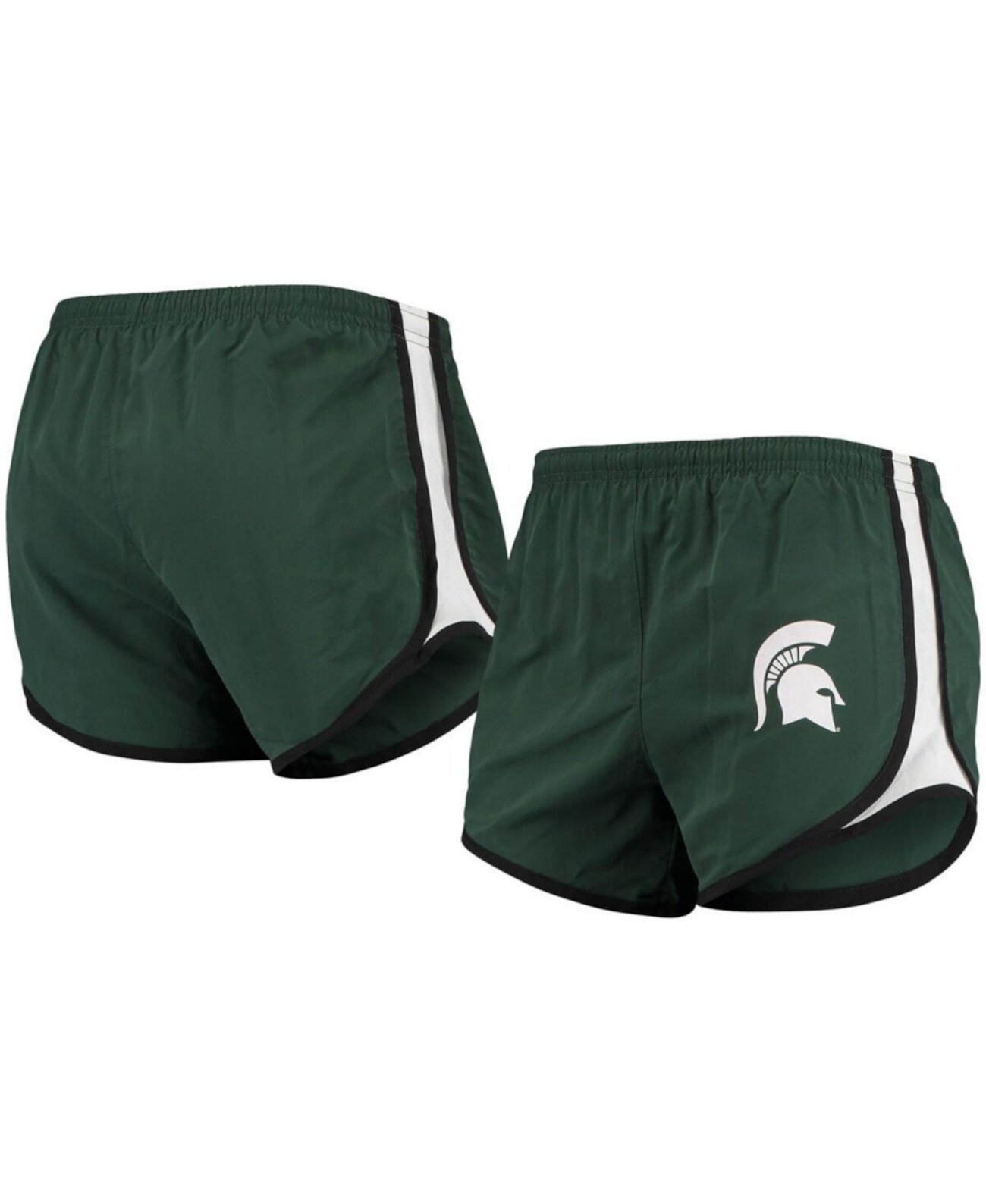 Женские зелено-белые шорты Michigan State Spartans Elite Boxercraft
