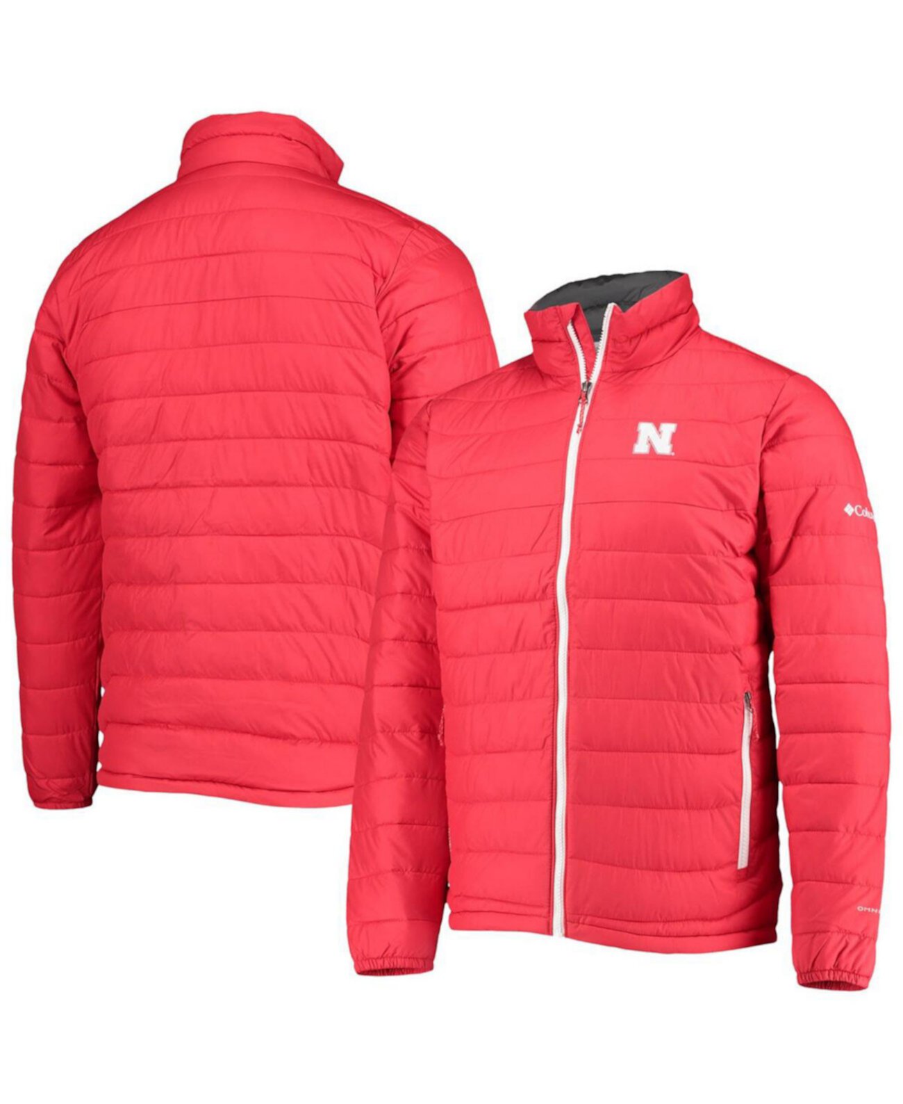 Мужская Куртка Columbia Nebraska Huskers Powder Lite Omni-Heat Reflective Full-Zip Columbia