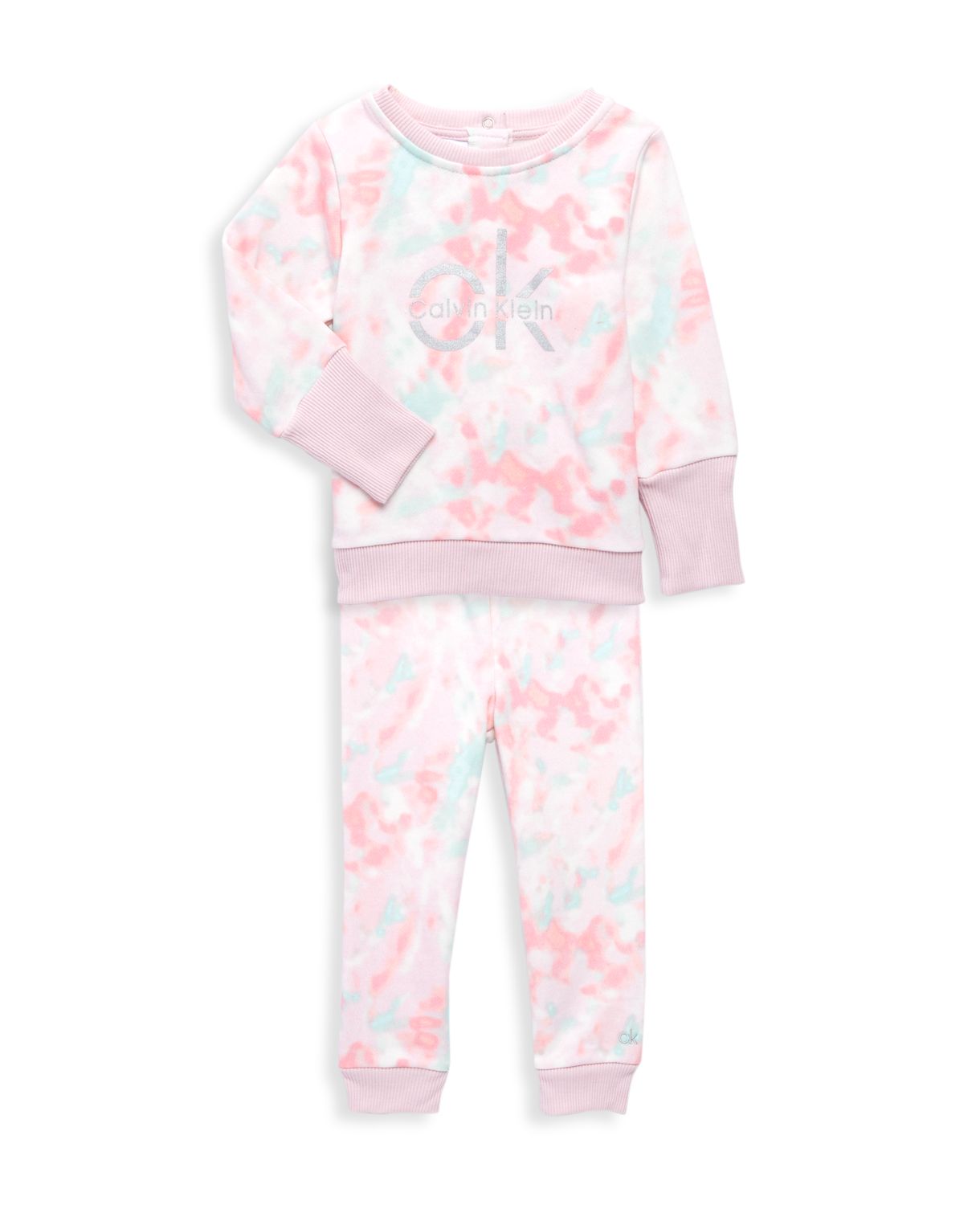 Пижамный комплект из двух предметов с принтом тай-дай для маленьких девочек Calvin Klein