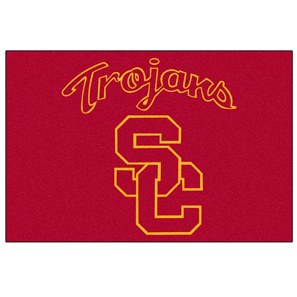 Коврик USC Trojans, красно-золотой, 48 см х 76 см, нескользящая основа, нейлон Fanmats