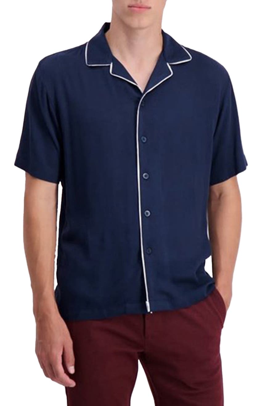 Рубашка с короткими рукавами и короткими рукавами Piped Resort, стандартный крой Lindbergh