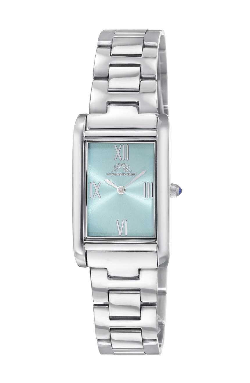 Прямоугольные часы со сменным браслетом Karla, 24,5 мм x 41 мм Porsamo Bleu