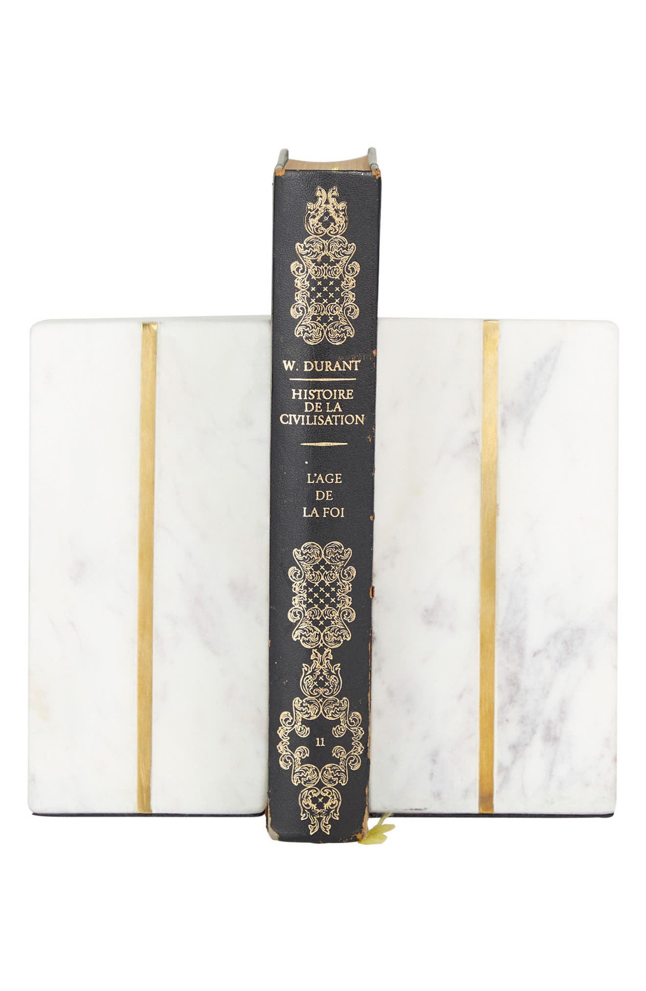 WILLOW ROW Cosmoliving by Cosmopolitan Marble Book Ends - Набор из 2 шт. COSMO BY COSMOPOLITAN