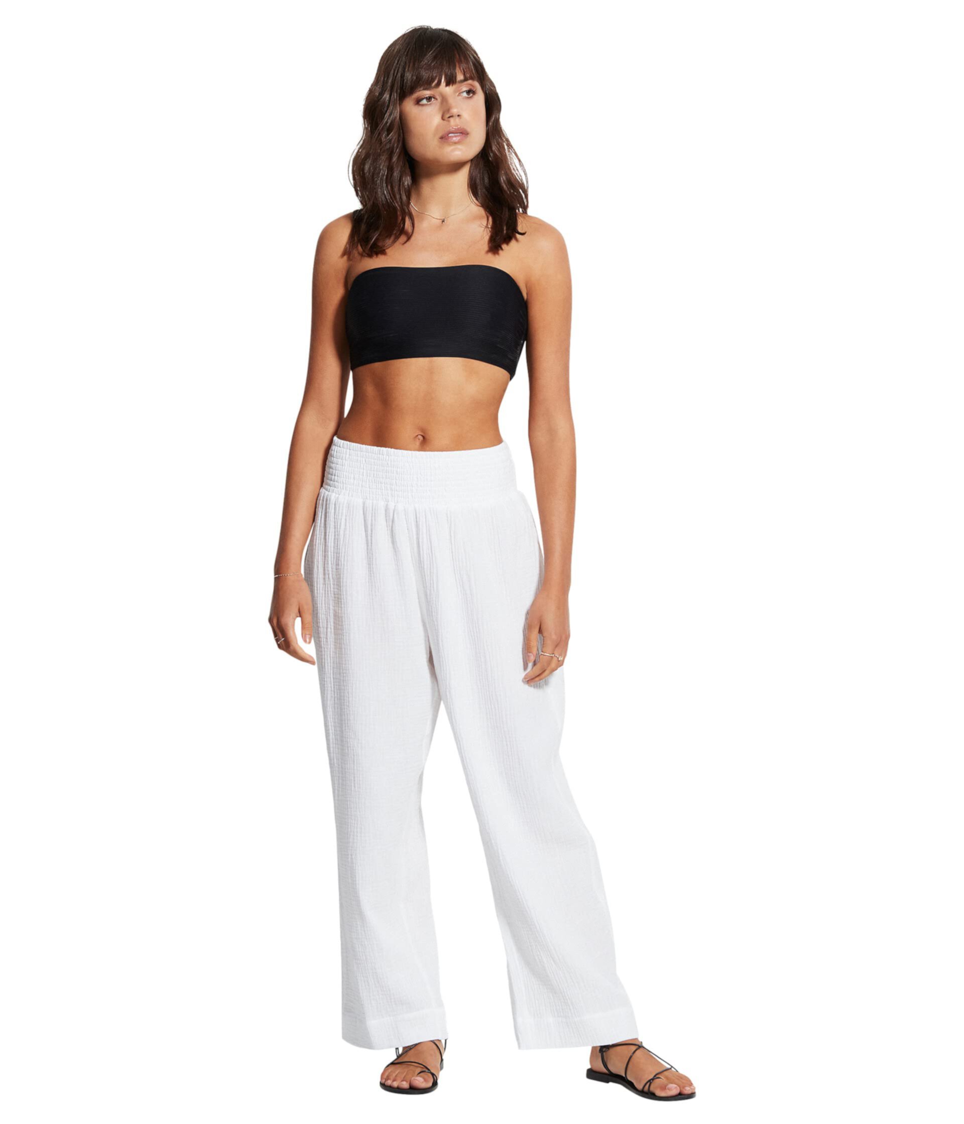 Женские Пляжные платья и туники Seafolly Double Cloth Shirred Pants Seafolly