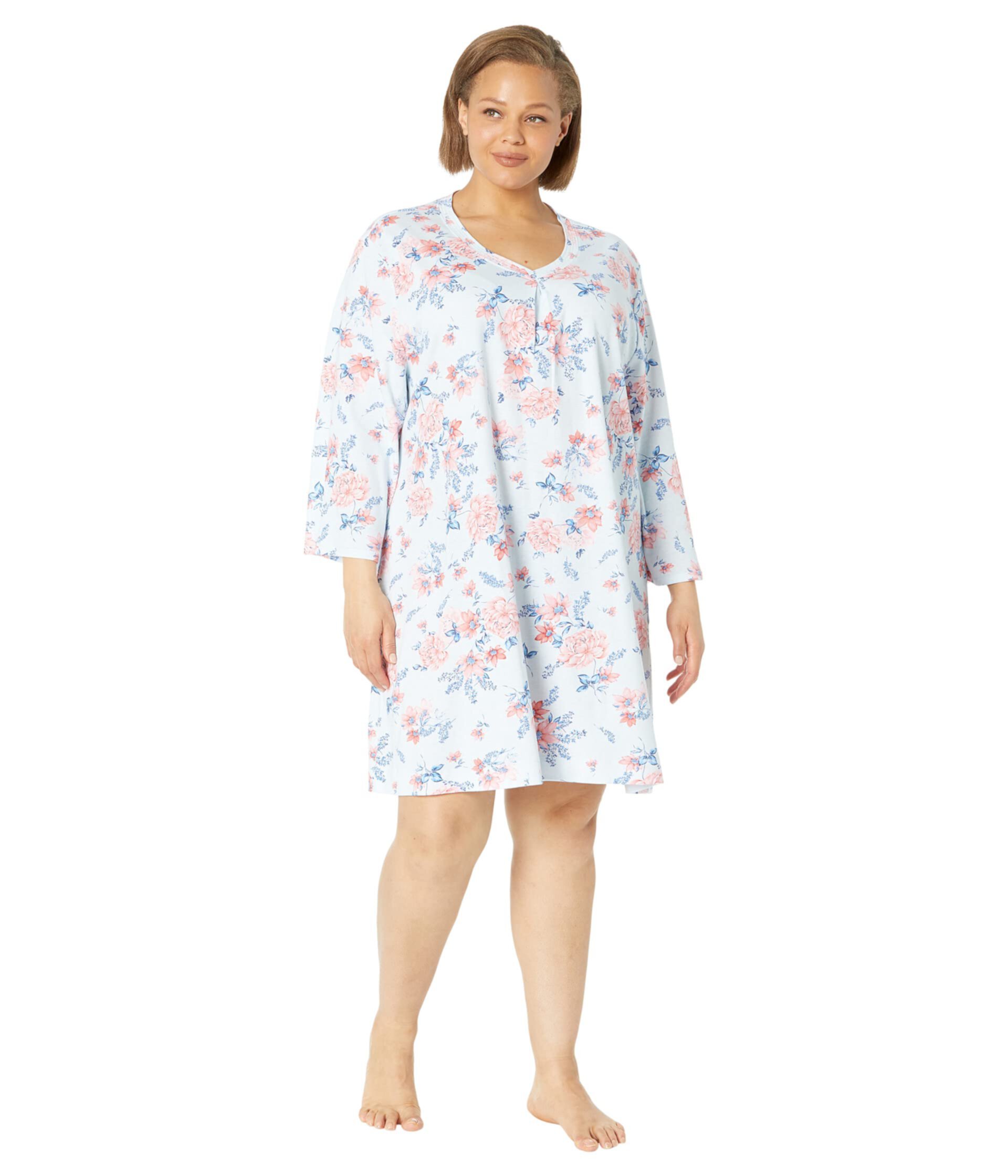 Пижама больших размеров Bouquet Medley с отстрочкой трапунто Karen Neuburger