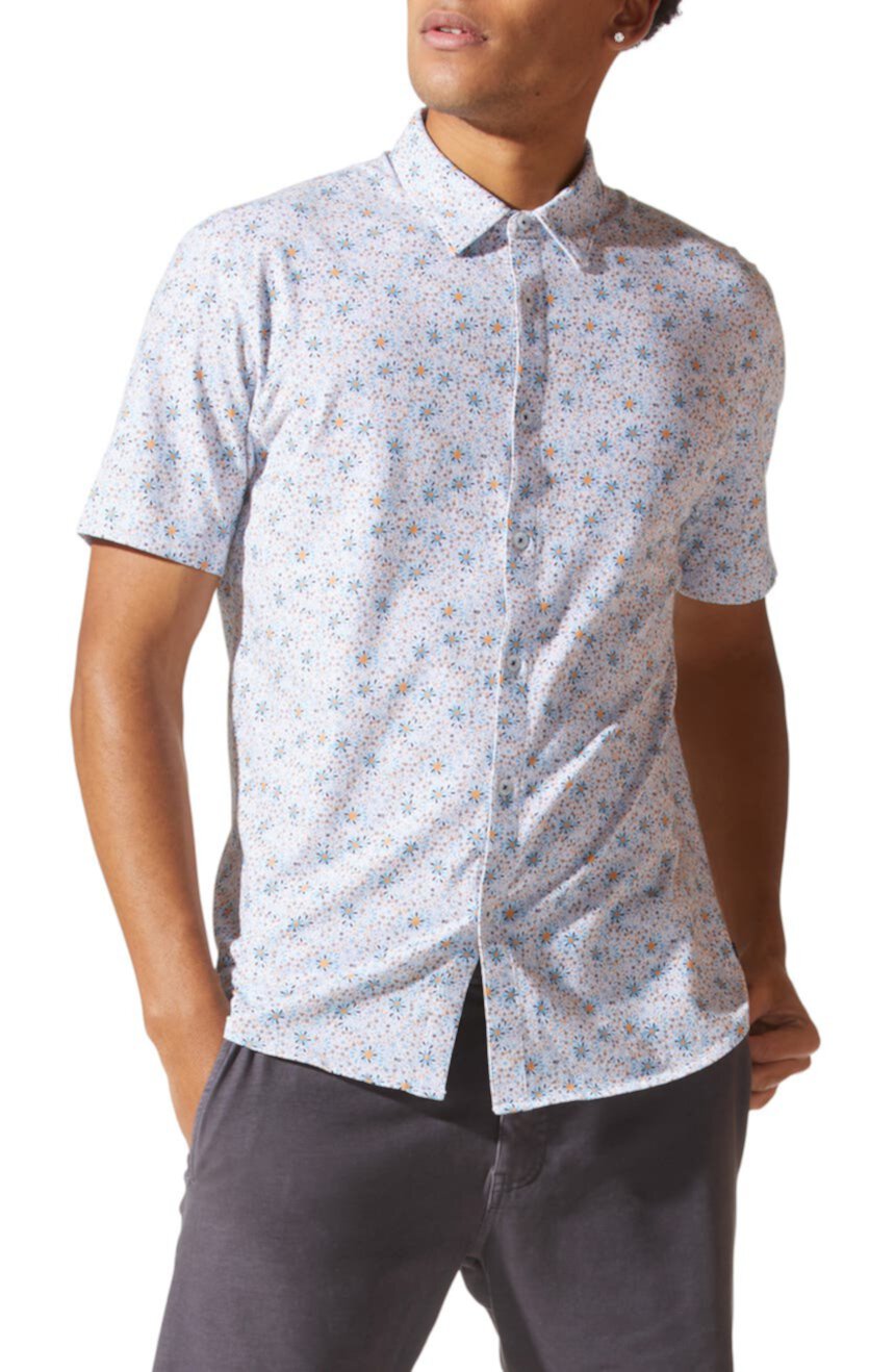 Рубашка Flex Pro Slim Fit с коротким рукавом и принтом на пуговицах Good Man Brand