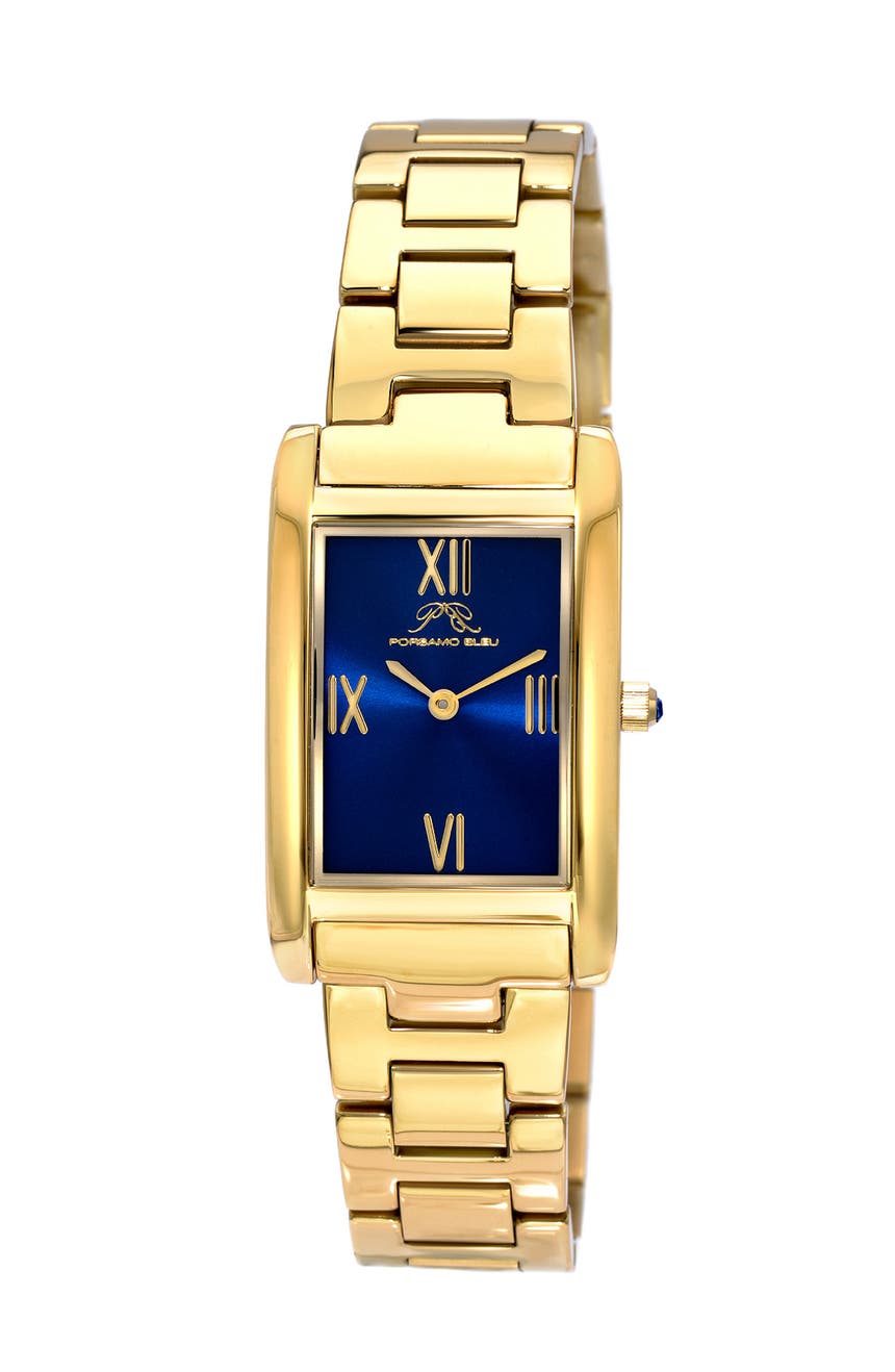 Женские часы Karla с золотым браслетом, 24,5 мм x 40 мм Porsamo Bleu