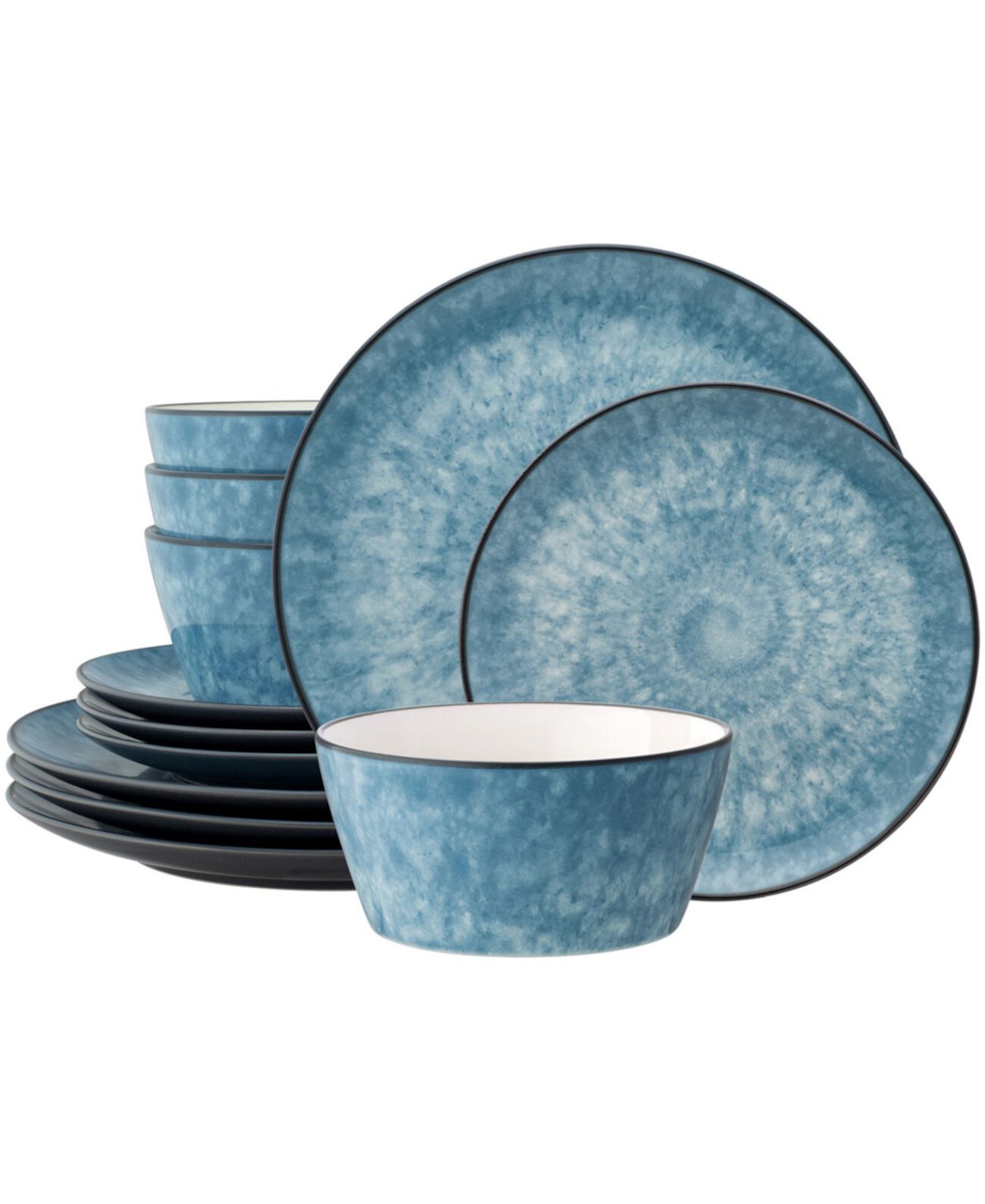 Colorkraft Essence Azurite 12 Piece Dinnerware Set, Service for 4 Noritake