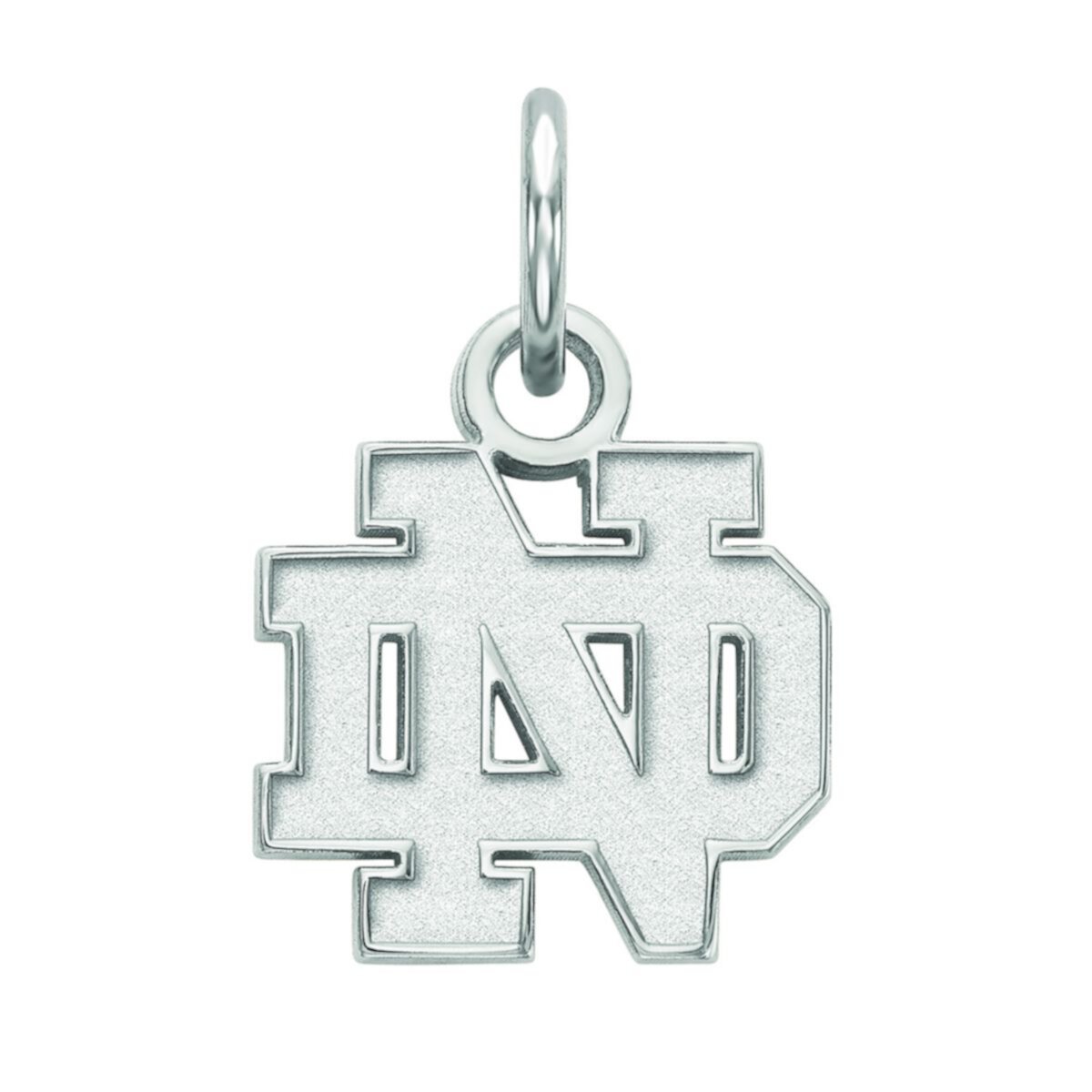 Ожерелье LogoArt из белого золота 585 пробы с подвеской Notre Dame Fighting Irish LogoArt