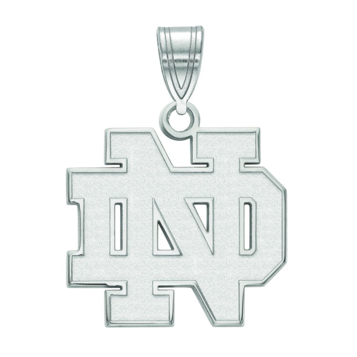 Ожерелье LogoArt из белого золота 14 карат с подвеской Notre Dame Fighting Irish LogoArt