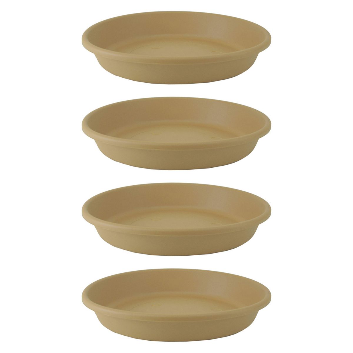 HC Companies Classic 24 Inch Round Flower Pot Plant Saucer, Sandstone (4 Pack) The HC Companies