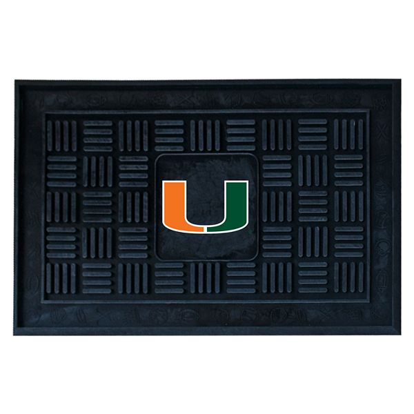 Текстурированный виниловый коврик для прихожей Miami Hurricanes, 48 x 76 см Fanmats