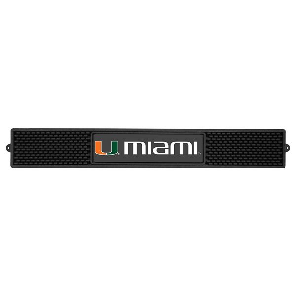 Резиновый коврик для напитков Miami Hurricanes, глубина 1/4 дюйма, размер 3,5'' x 60 см Fanmats