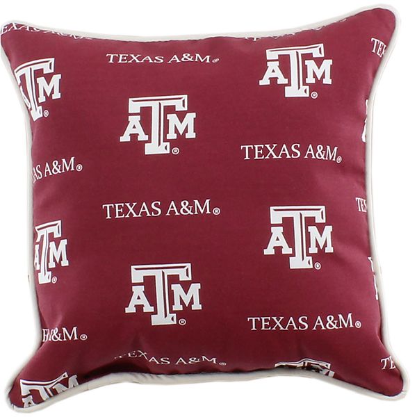 Декоративная подушка с графическим изображением Texas A&M Aggies, 40x40 см, полиэстер College Covers