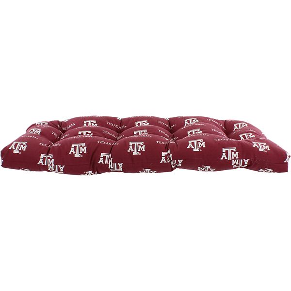 Подушка для скамейки Texas A&M Aggies, 117 см x 51 см x 8 см, устойчивая к пятнам и ультрафиолету College Covers