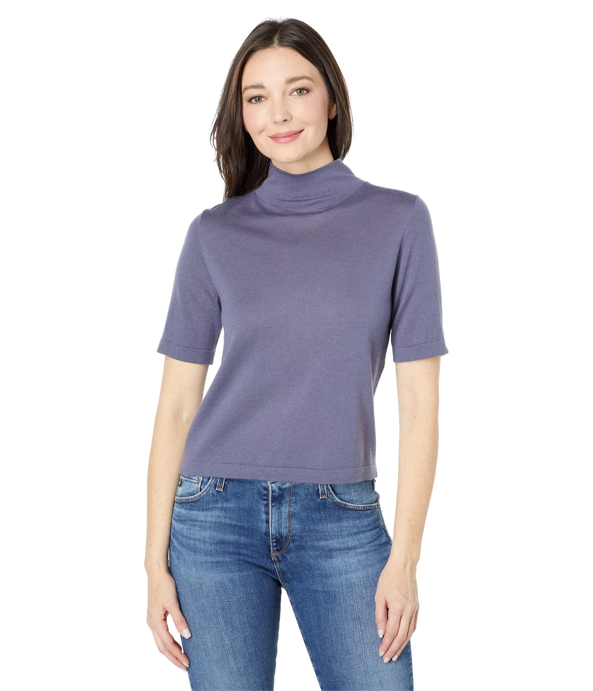 Mock Neck Sweater Tee Vince