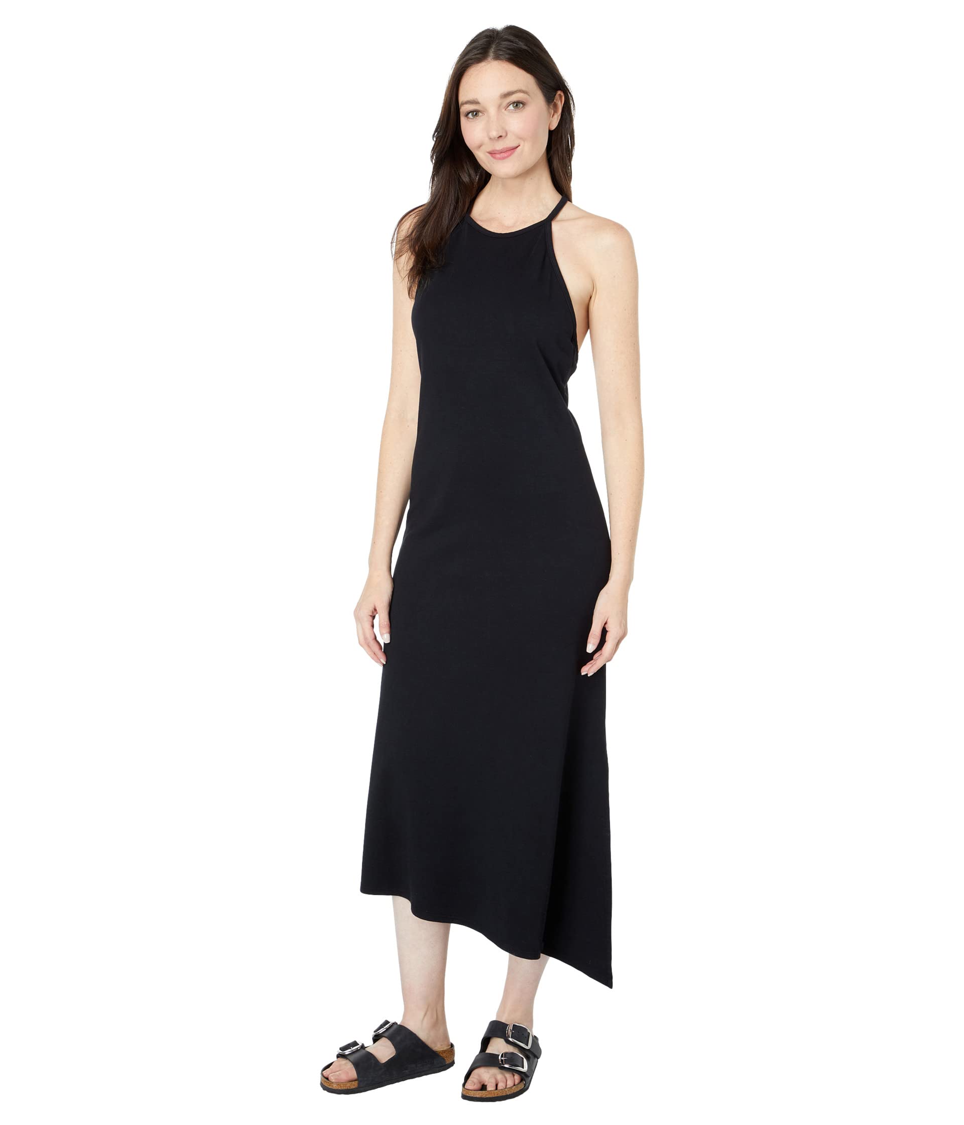 Open Back Asymmetrical Dress in Cotton Modal Sundry