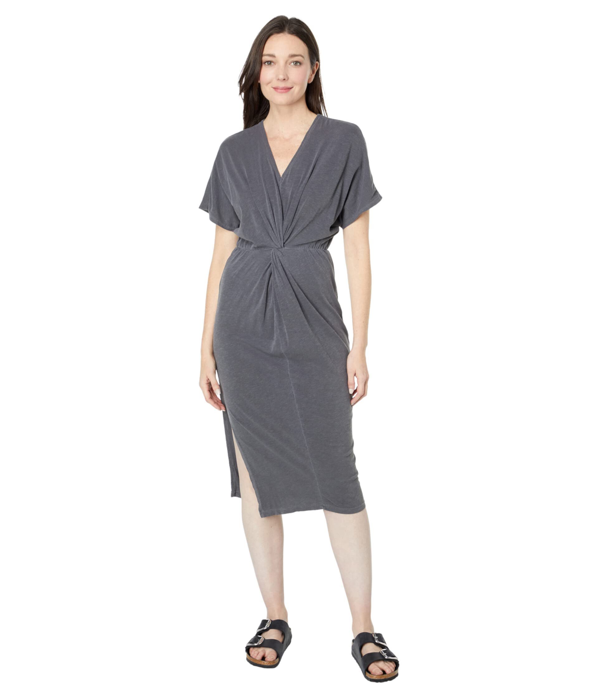 Twisted Cotton Spandex T-Shirt Dress Sundry