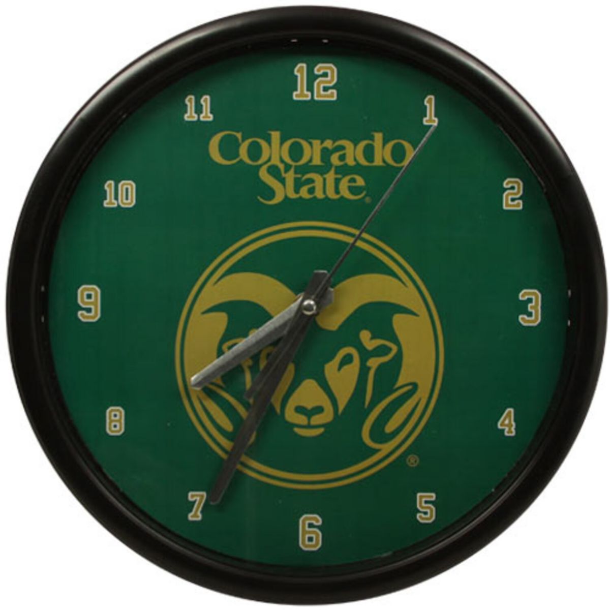 Базовые часы Colorado State Rams Black Rim Unbranded