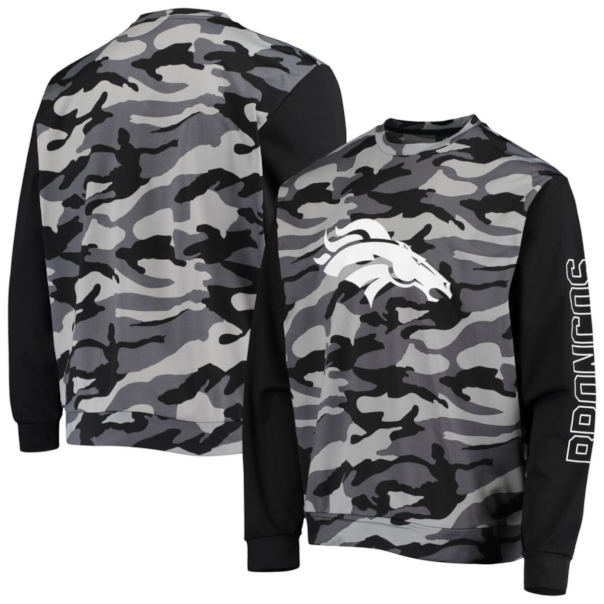 Men's MSX by Michael Strahan Navy Denver Broncos Camo Performance Long  Sleeve T-Shirt