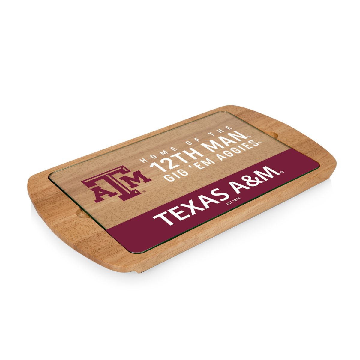 Поднос для пикника Texas A & M со стеклянной столешницей Picnic Time