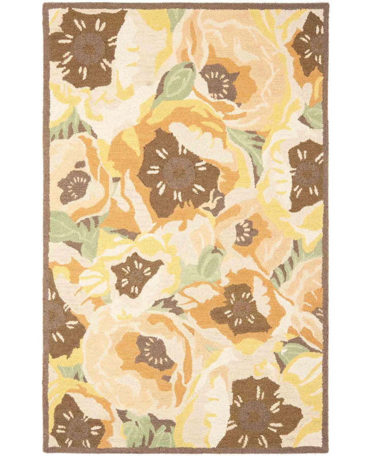 Ковёр Poppy 5 x 8 футов (152 x 244 см), золотистый, модерн, цветочный, внутренний Martha Stewart