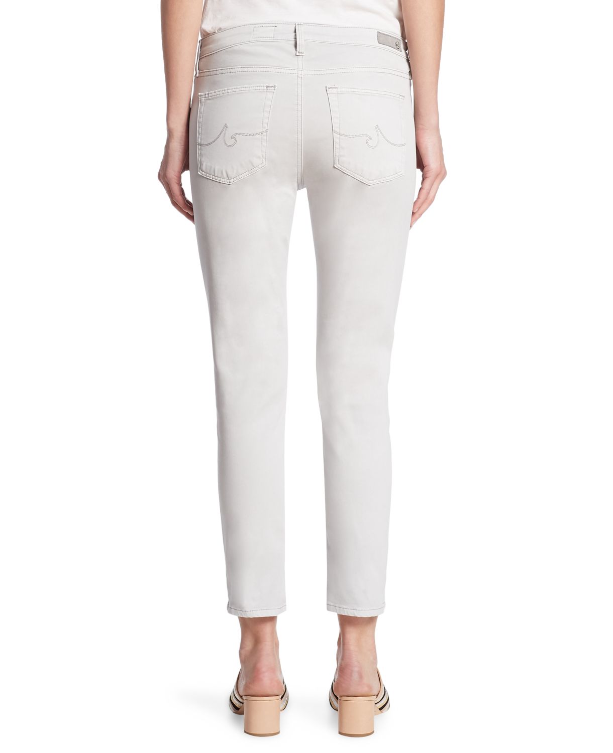 Укороченные сатиновые джинсы-сигареты Prima AG Jeans