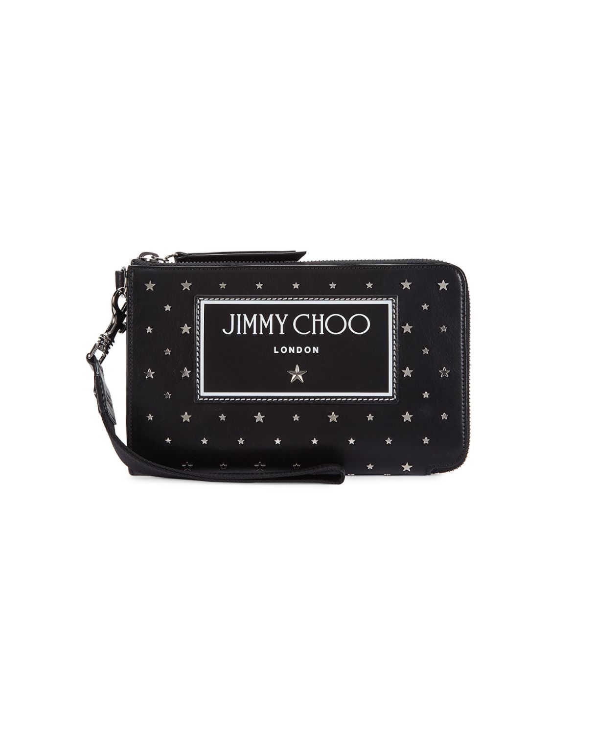Кожаный кошелек на запястье Kofu Star Jimmy Choo