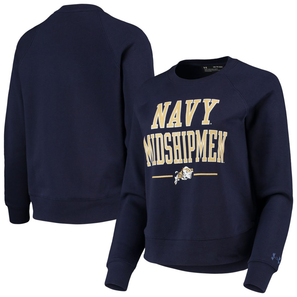 Женская Футболка Under Armour Navy Midshipmen All Day Fleece Raglan Under Armour