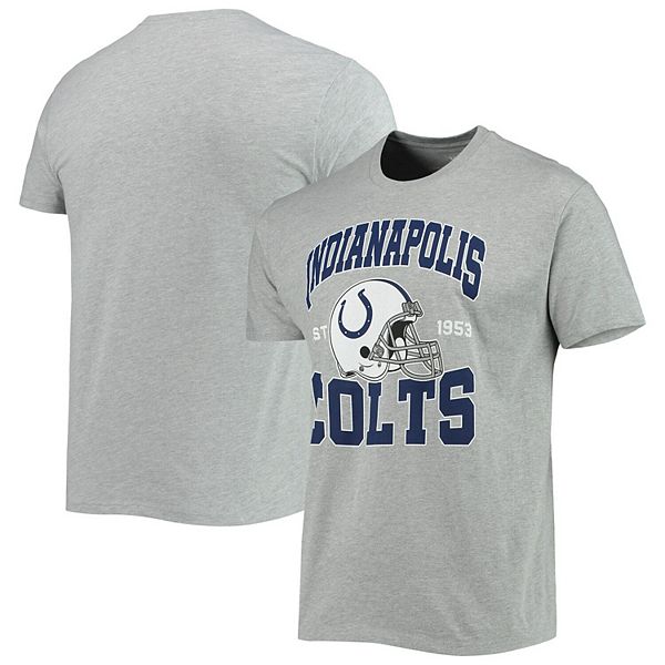 Мужская Футболка Junk Food Heathered Gray Indianapolis Colts Helmet Junk Food