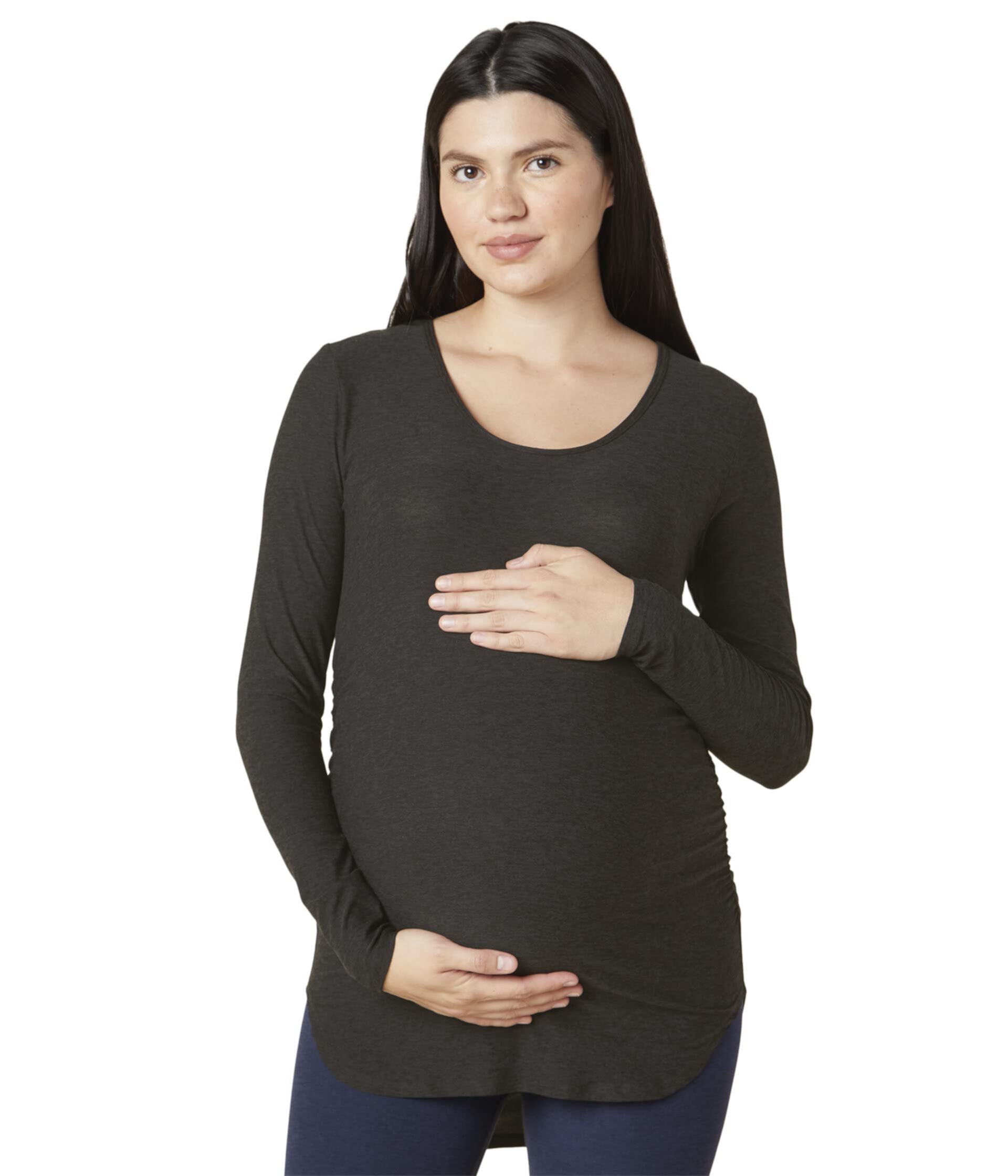 Легкий классический пуловер с круглым вырезом для беременных Spacedye Beyond Yoga