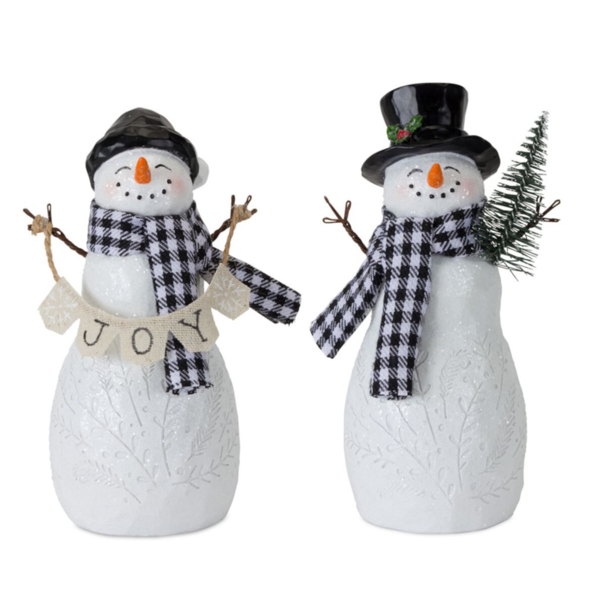 Набор из 2 предметов декора снеговика из смолы Melrose Melrose