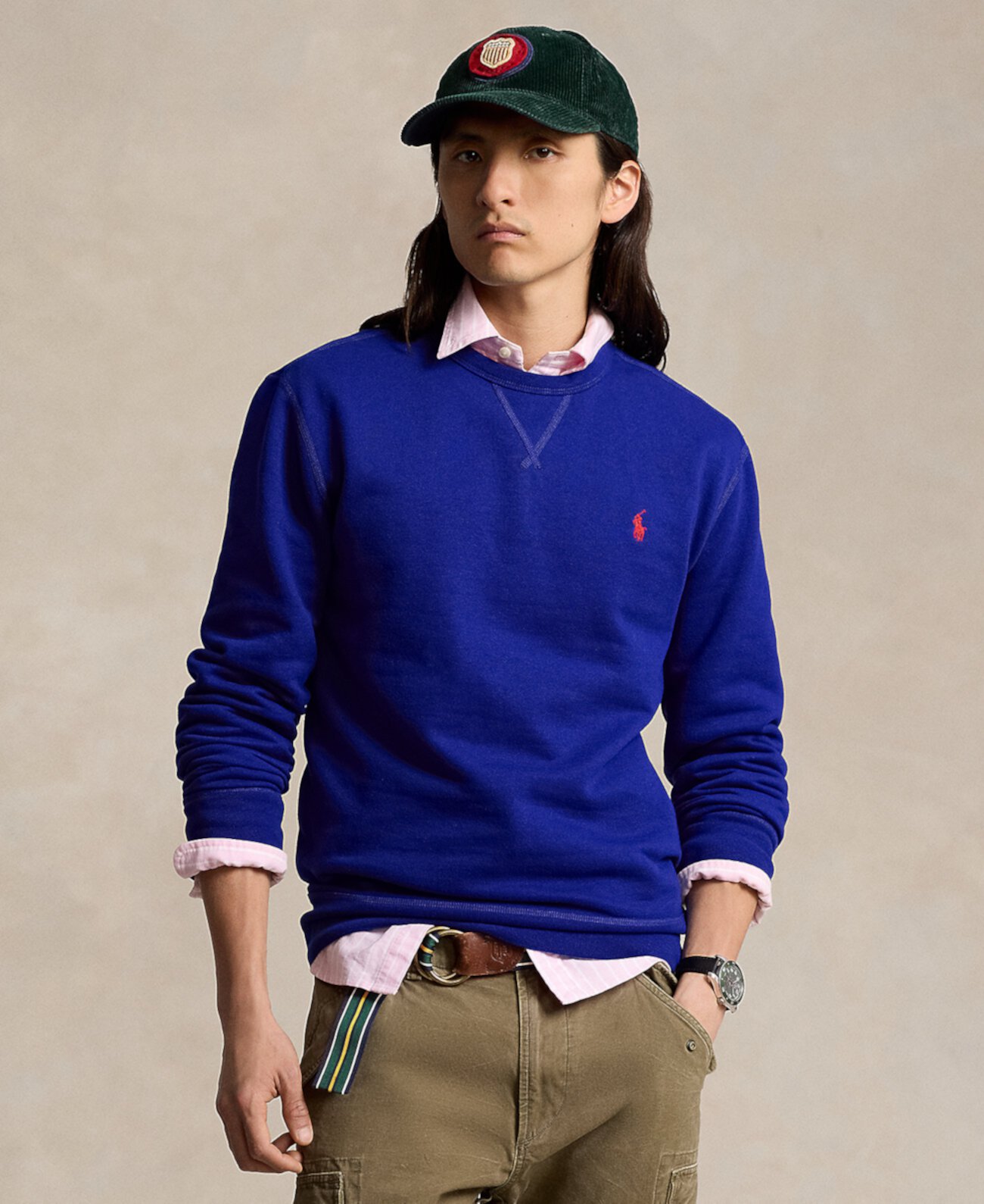 Мужской флисовый свитшот от Polo Ralph Lauren с вышитым логотипом RL Polo Ralph Lauren