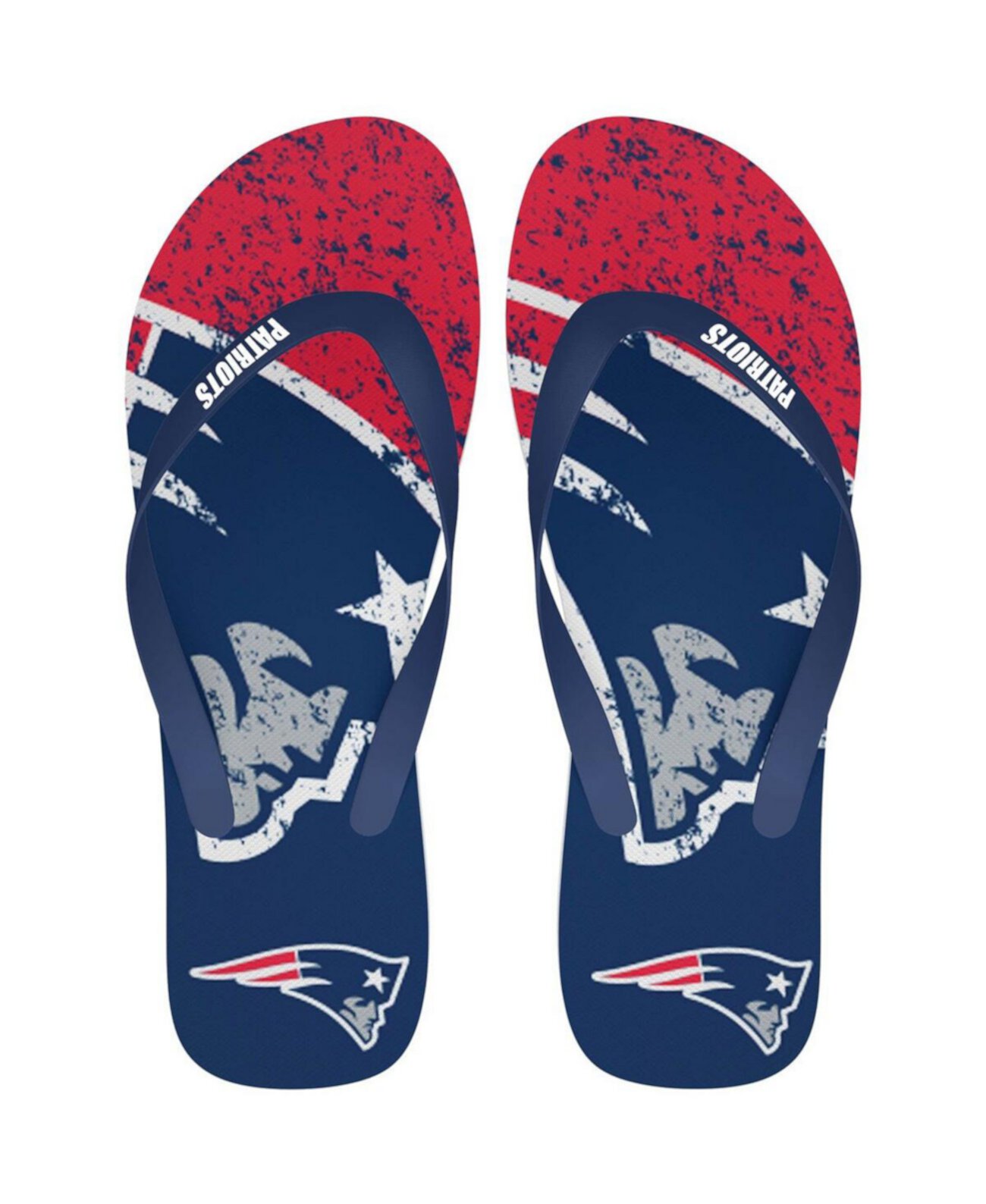 Мужские и женские шлепанцы New England Patriots с большим логотипом FOCO