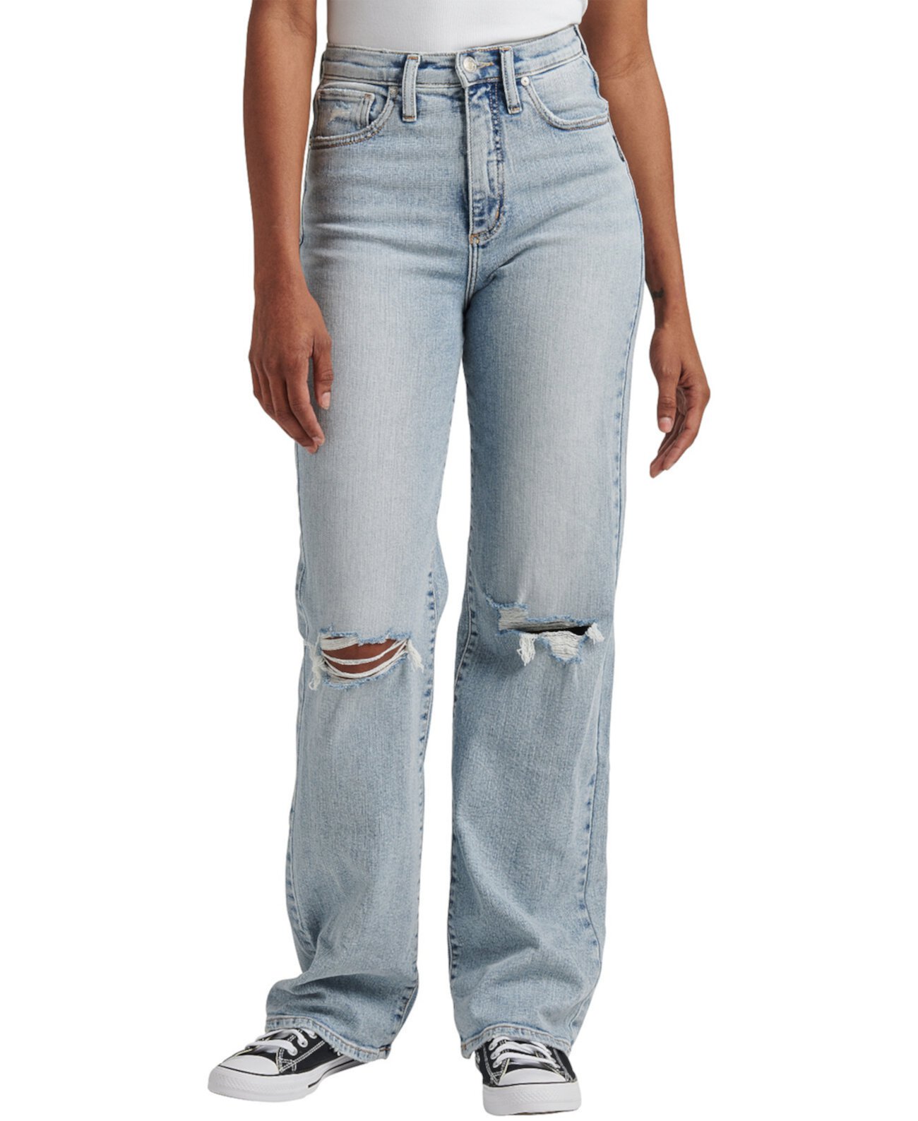 Очень желанные женские джинсы с высокой посадкой и штанинами Silver Jeans Co.