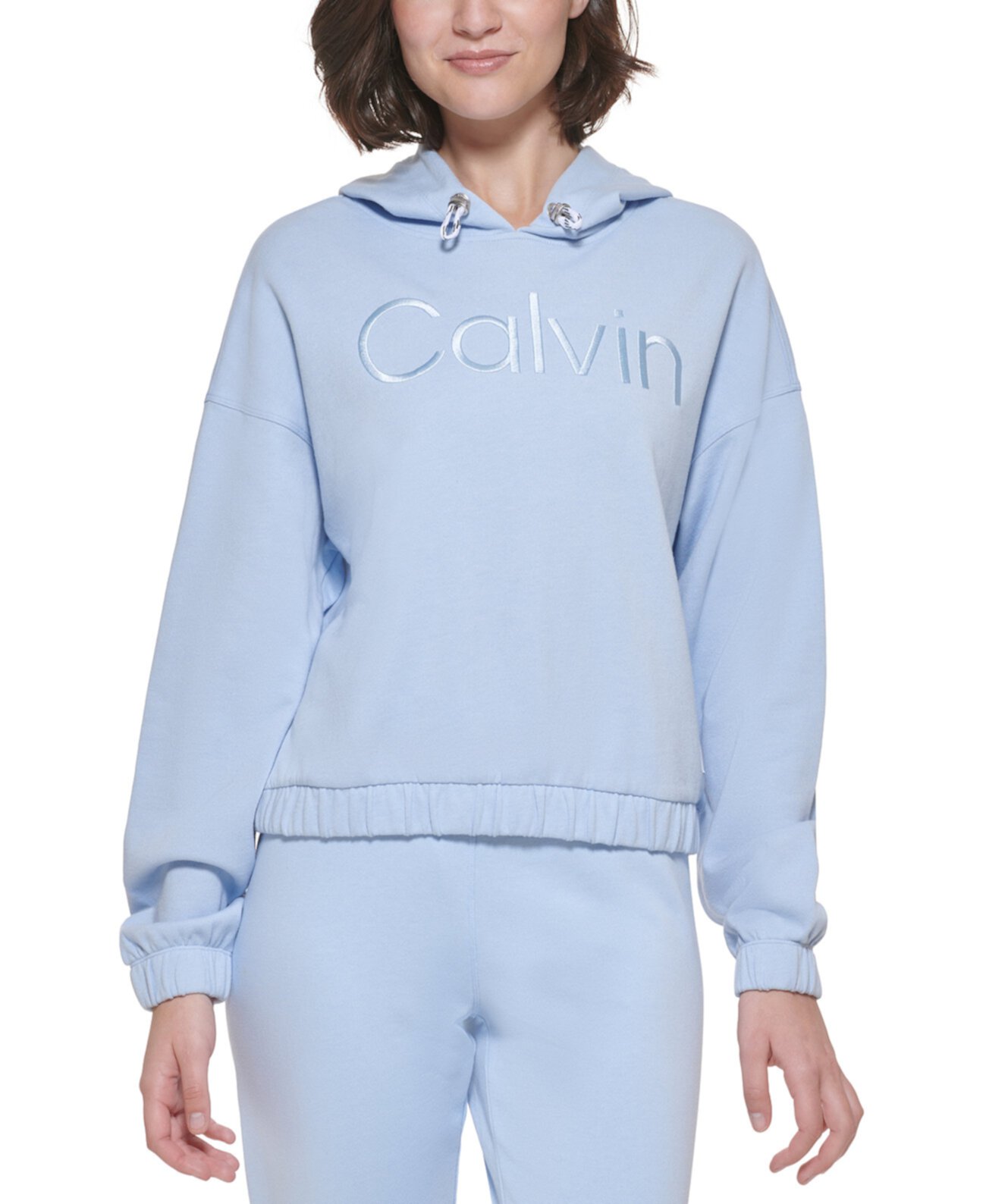 Женская худи с вышитым логотипом Calvin Klein