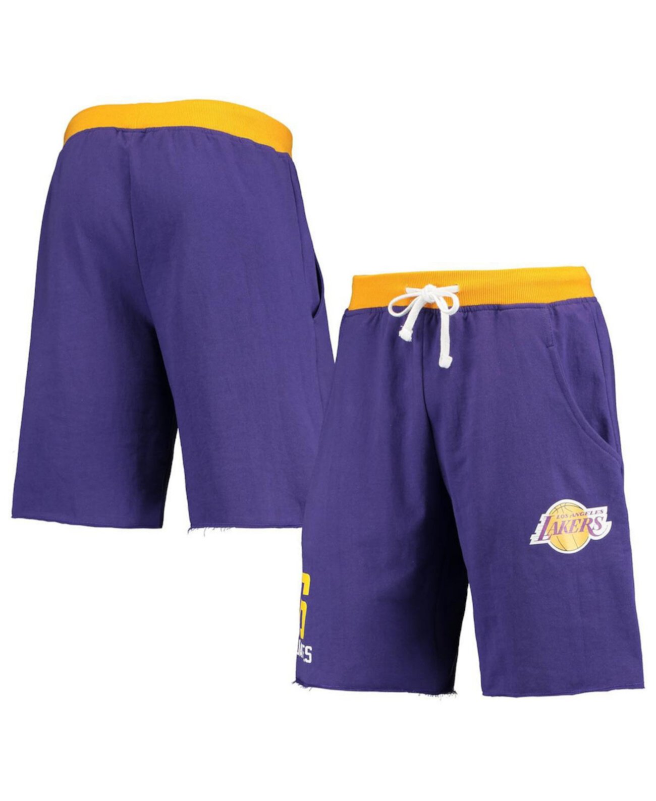 Мужские шорты LeBron James Purple Los Angeles Lakers Name and Number French Terry Shorts Profile