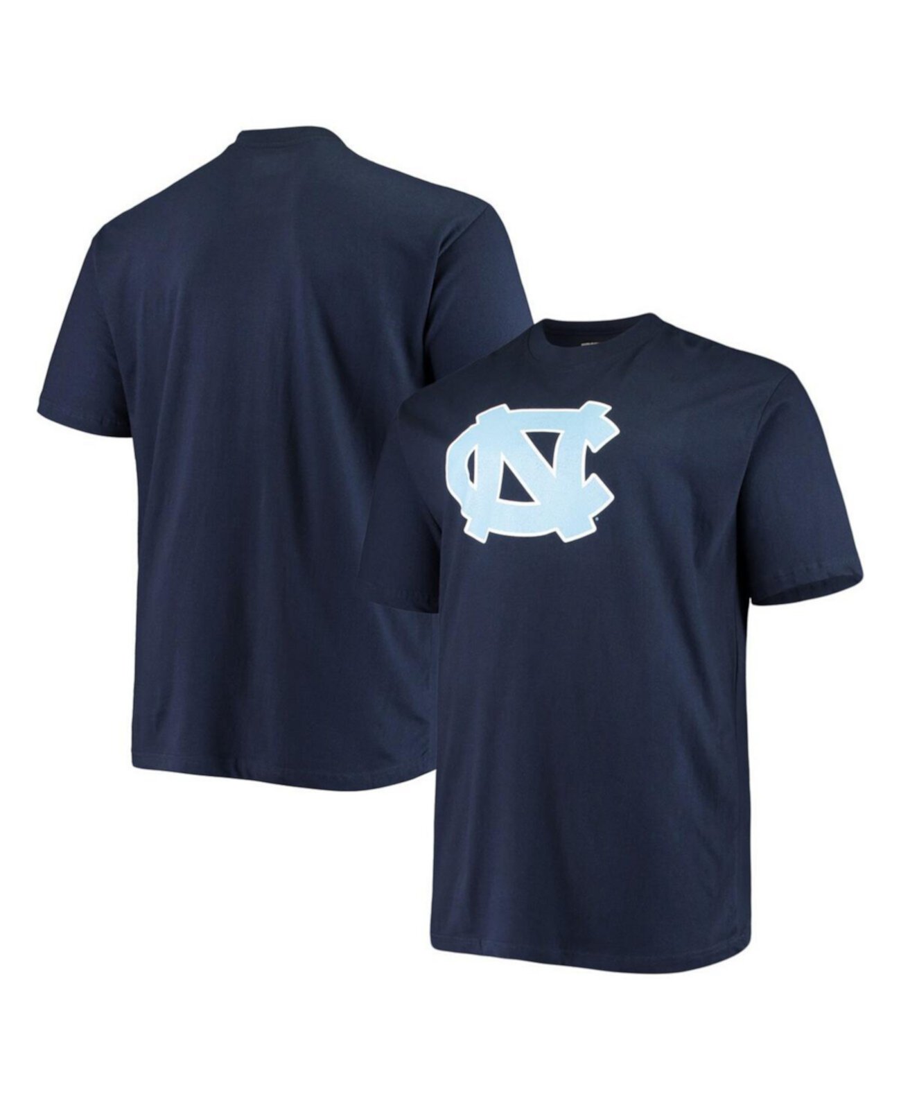 Мужская темно-синяя футболка с логотипом North Carolina Tar Heels Big & Tall Primary Profile