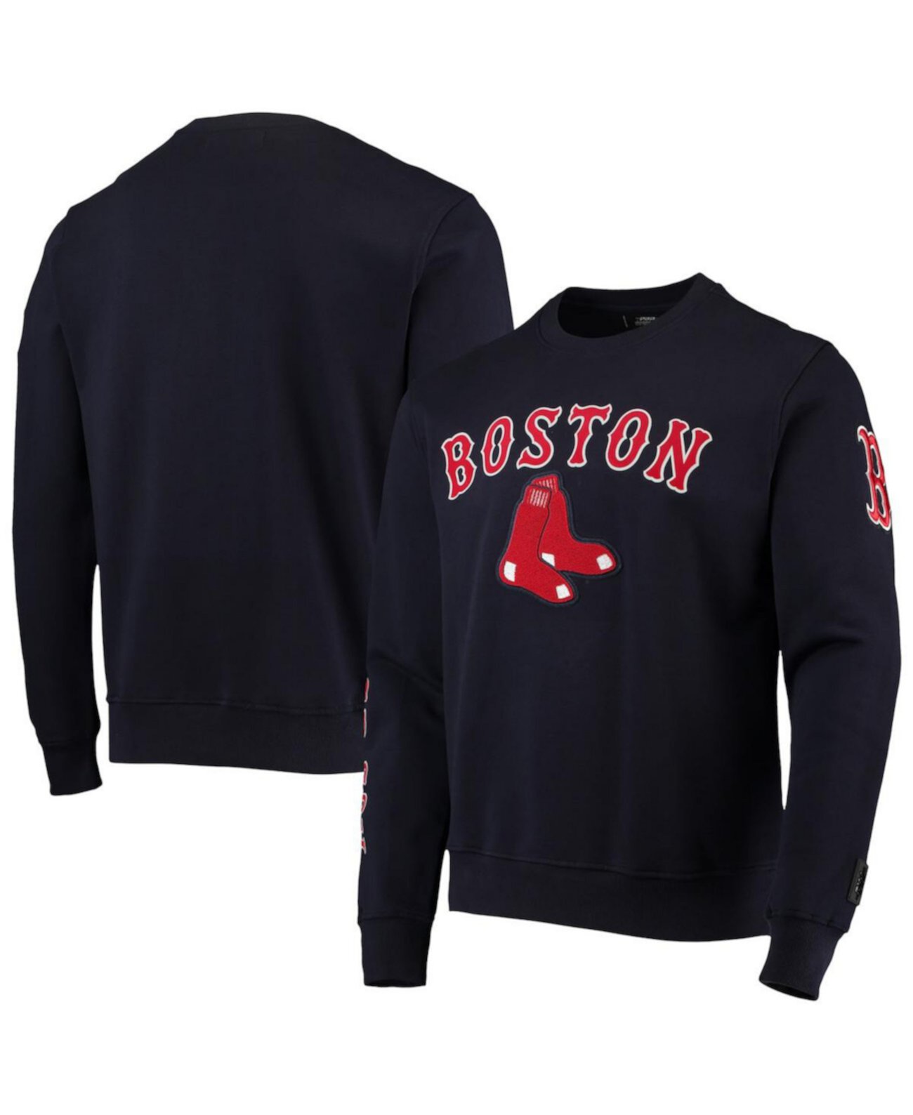 Мужская темно-синяя толстовка с логотипом Boston Red Sox Stacked Logo Pro Standard