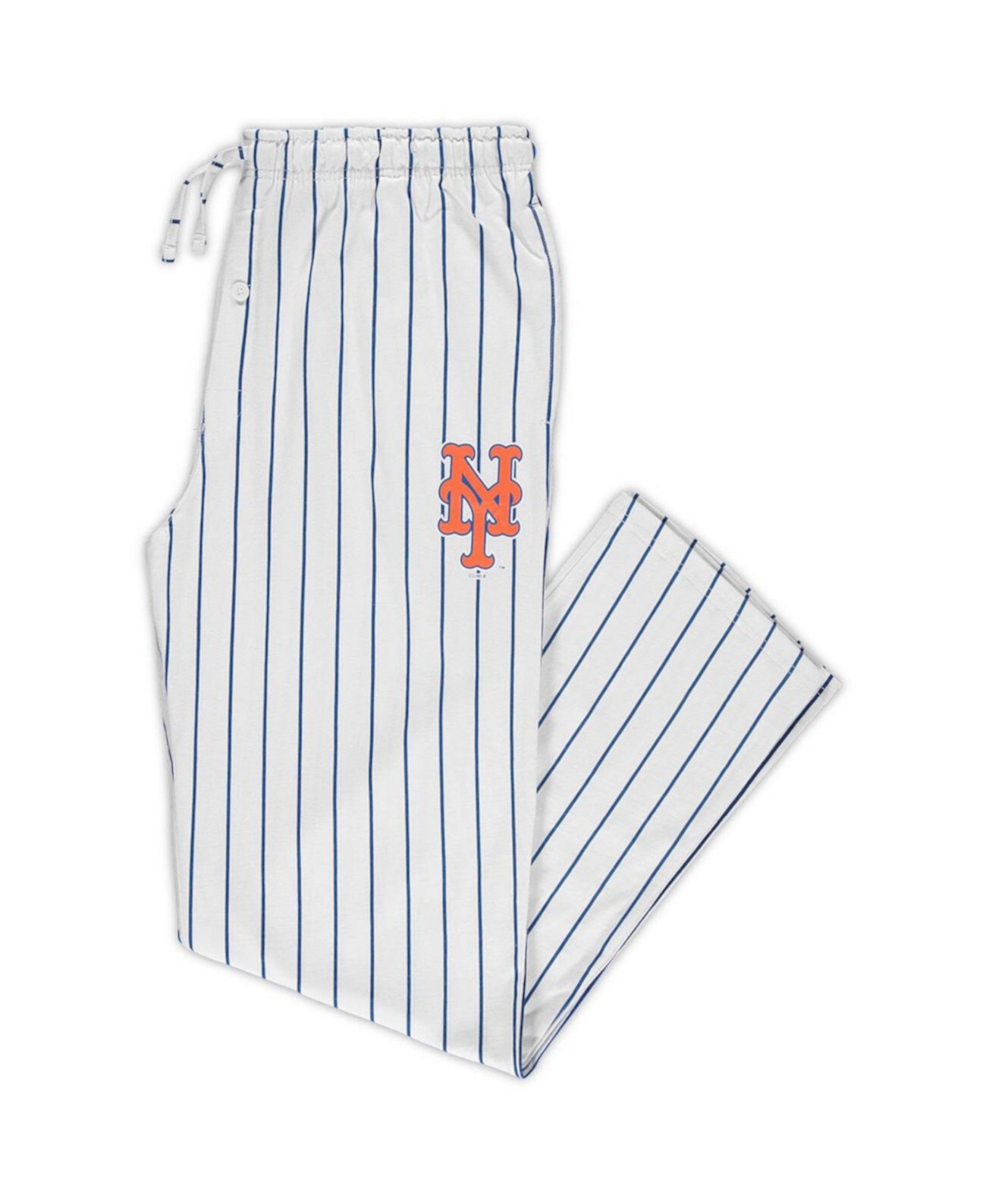 Мужские белые брюки для сна Royal New York Mets Big and Tall в тонкую полоску Concepts Sport