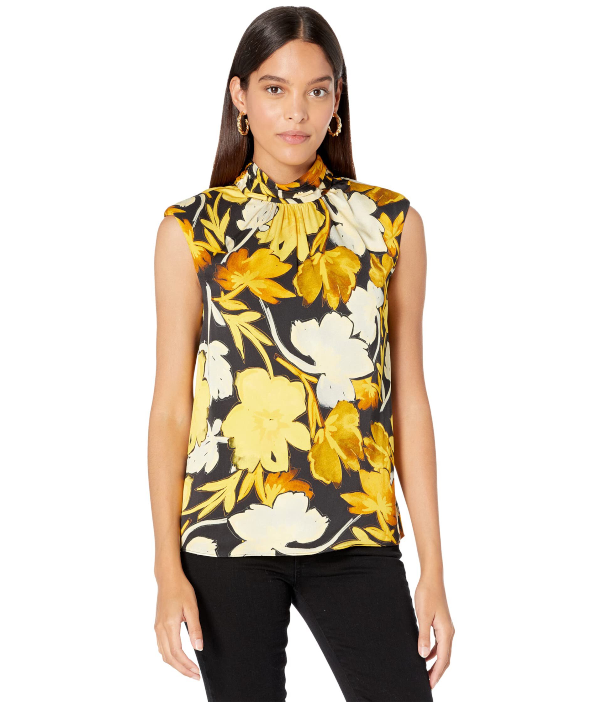 Riley Paper Peony Print Top Milly