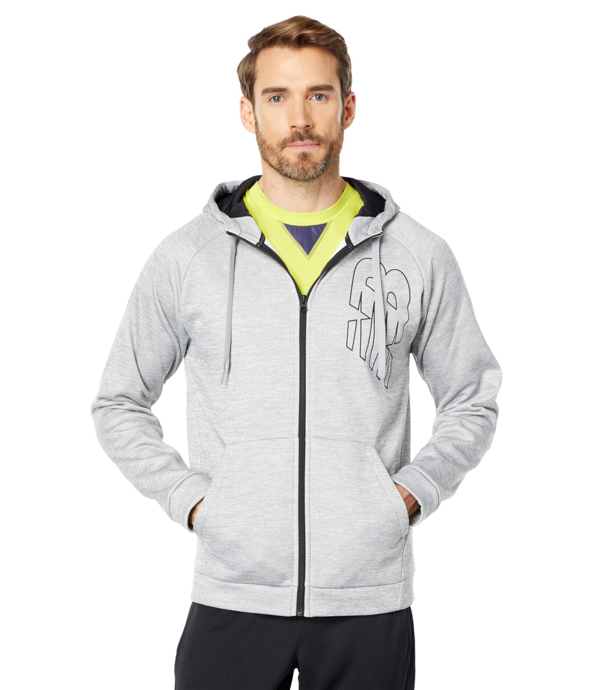 new balance tenacity fleece full zip hoodie