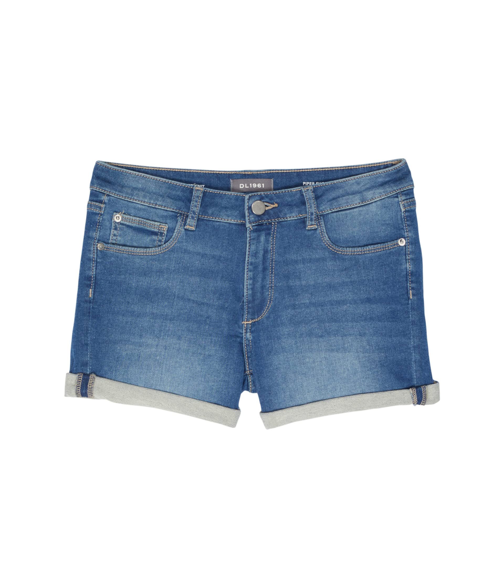 Piper Knit Cuffed Shorts in Blue Bayou (Big Kids) Dl1961