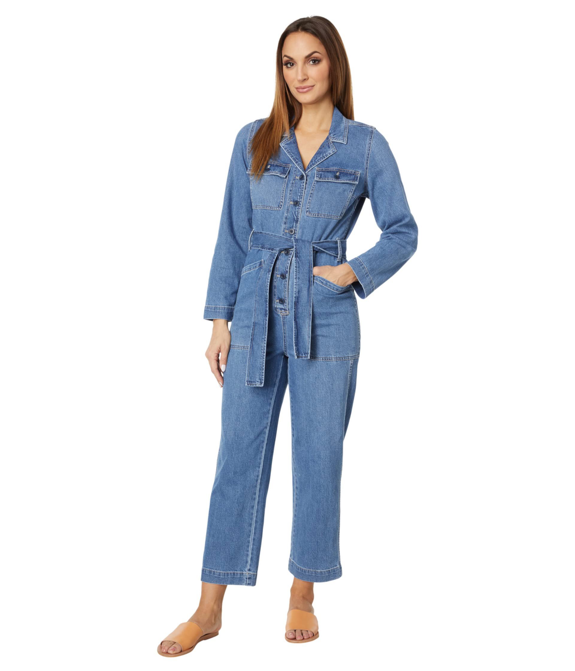 Long Sleeve Tie-Waist Coverall in Claireville Wash Madewell