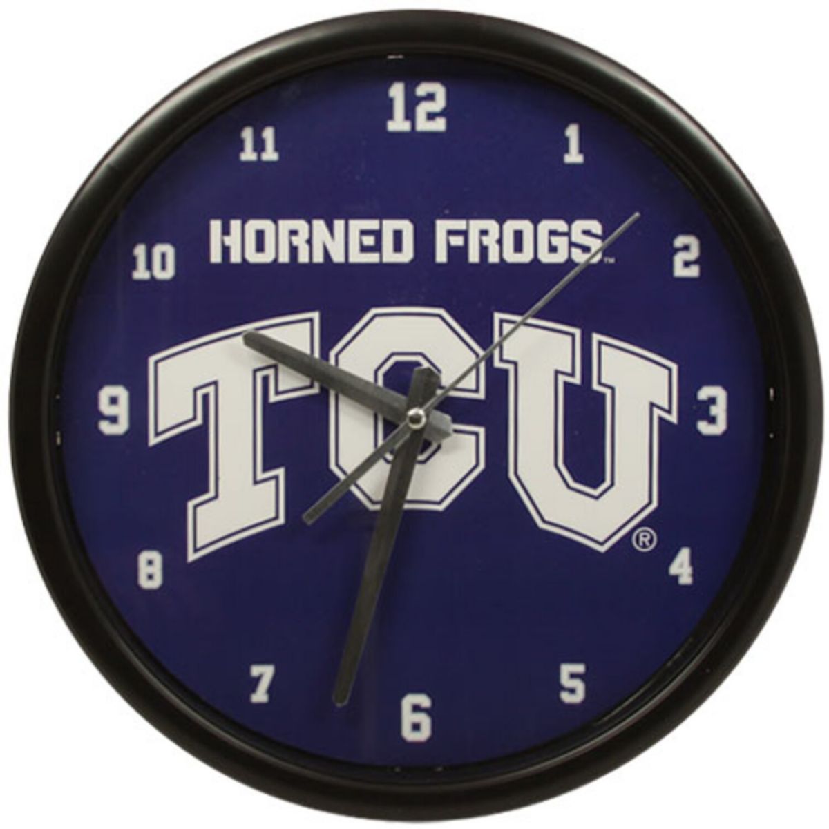 Базовые часы Horned Frogs с черным ободком TCU Unbranded