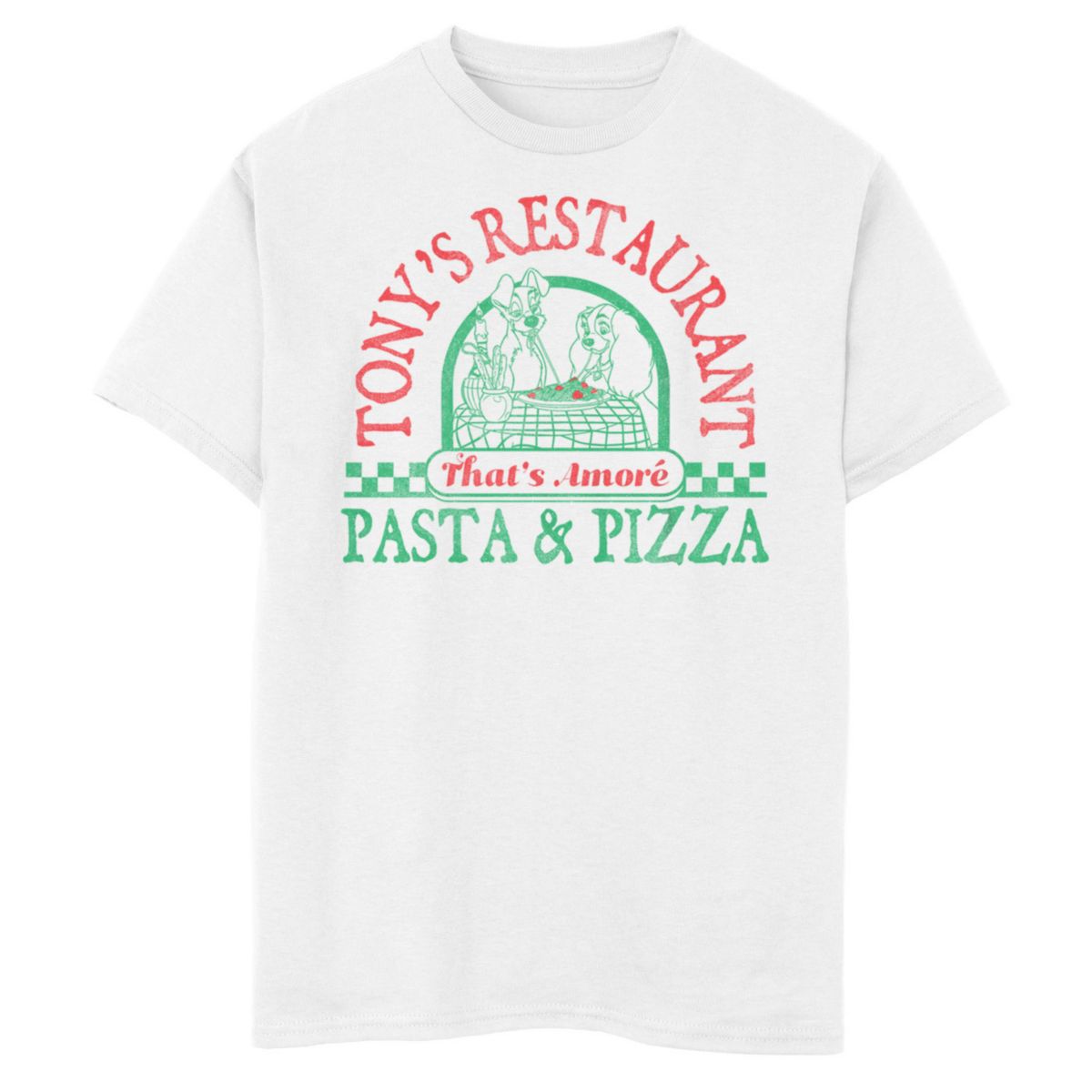 Футболка с логотипом Disney's Lady & The Tramp Boys 8-20 Tony's Pasta Pizza Disney