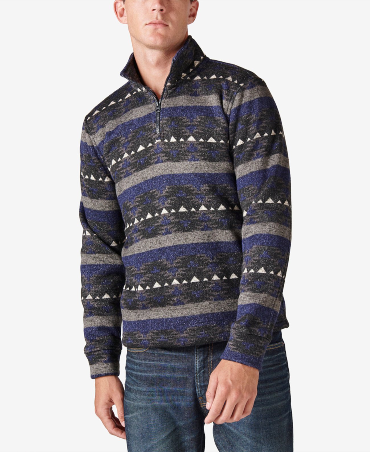 Мужской Пуловер Lucky Brand Los Feliz Half Zip Mock Neck Lucky Brand