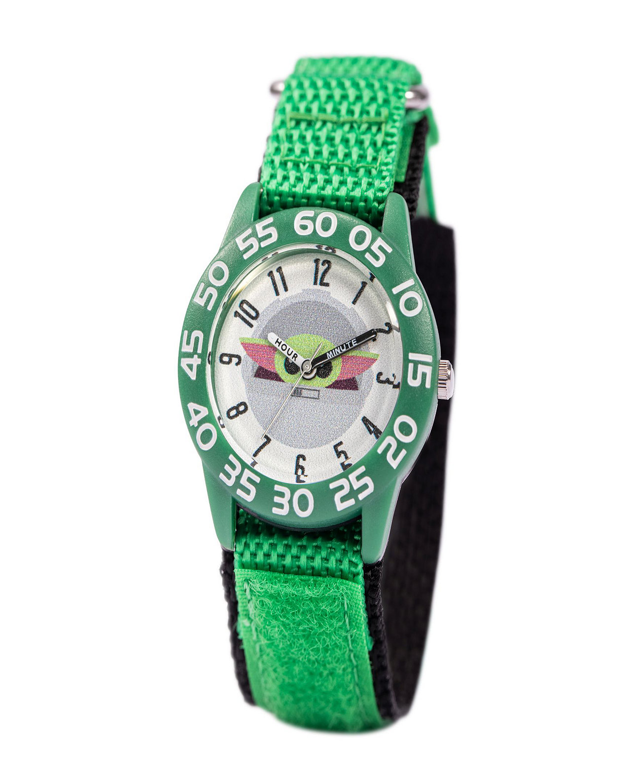 Disney Star Wars Child для мальчика, пластиковые часы с зеленым нейлоновым ремешком, 32 мм Ewatchfactory