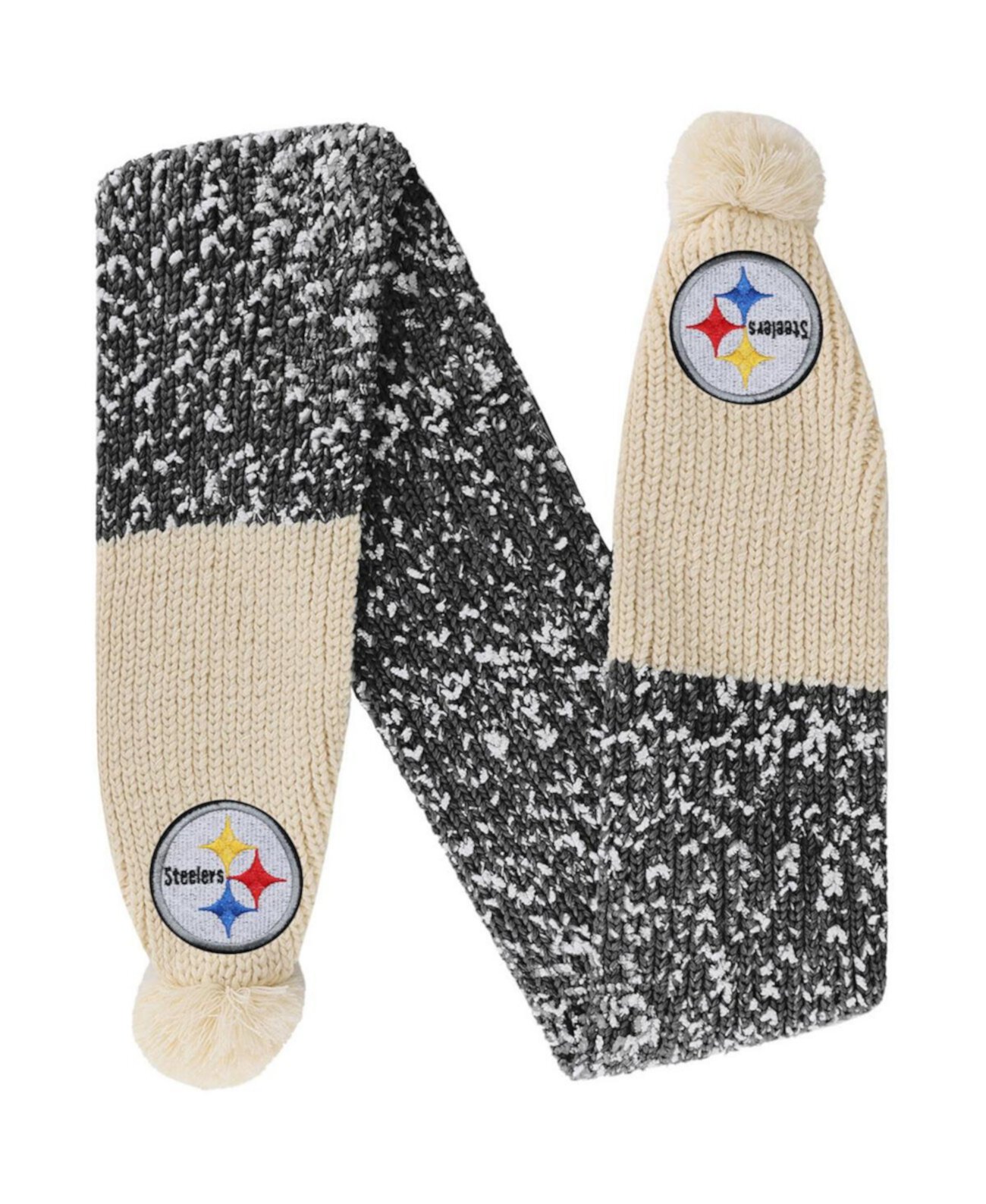 Длинный шарф FOCO Женский Pittsburgh Steelers с помпоном FOCO