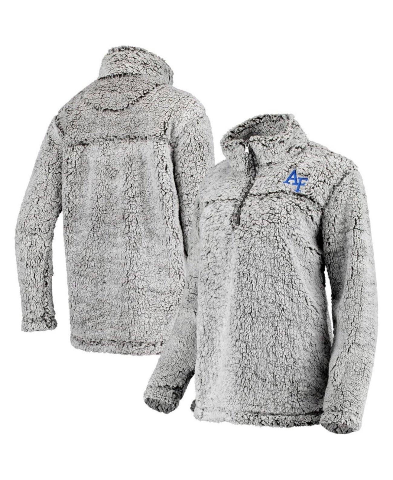 Женская серая куртка-пуловер Air Force Falcons Sherpa Super Soft с молнией на четверть Boxercraft